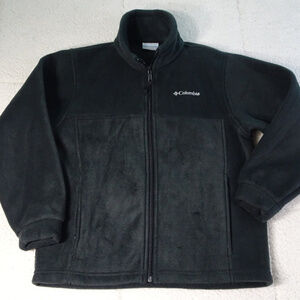 Columbia Fleece Black Full Zip Jacket Size 10/12